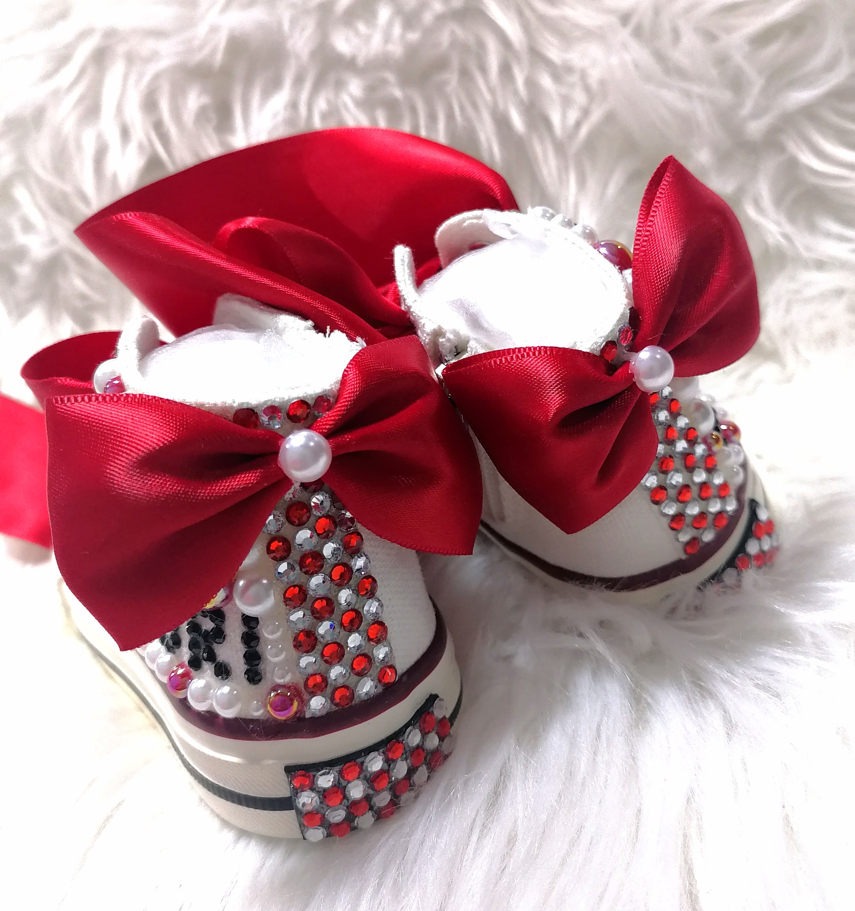 Elmo Customized Pearl Baby/Toddler Bling Name Shoes - IR Corp