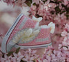 Pink Customized Pearl Baby/Toddler Shoes - Island Roots 