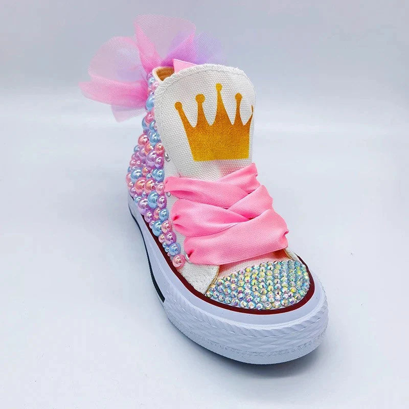 Princess Crown Baby/Toddler Bling Pearl Shoes