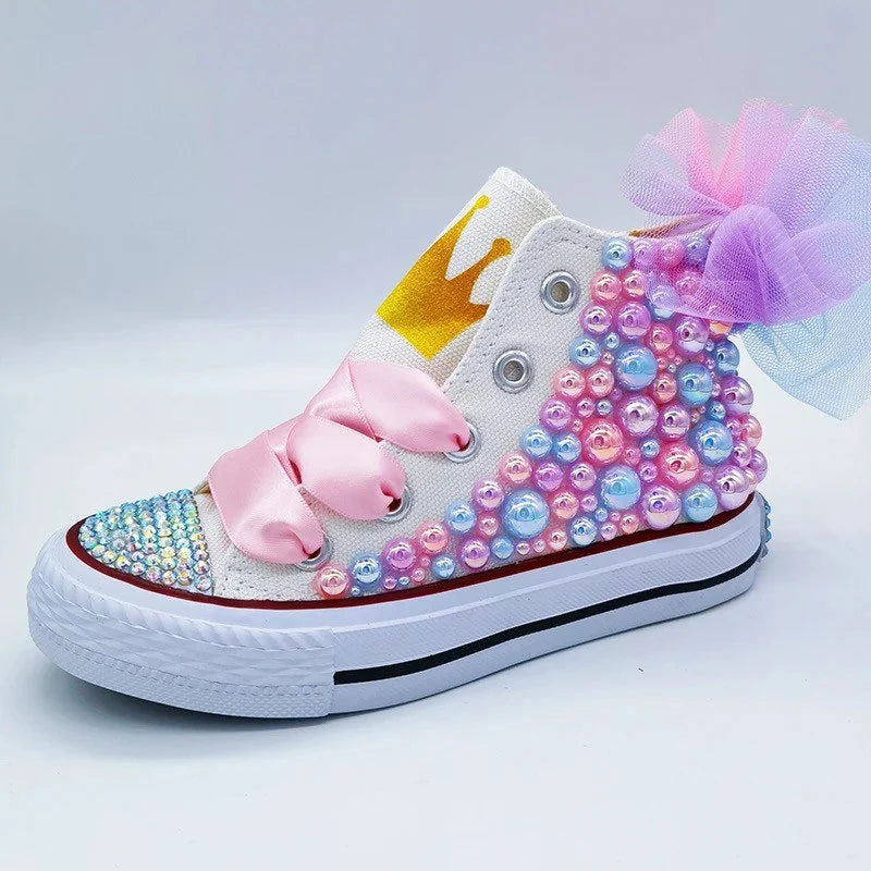 Princess Crown Baby/Toddler Bling Pearl Shoes